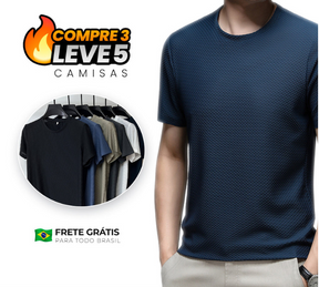 Compre 3 Leve 5 - Kit de Camisas Algodão Premium Lux